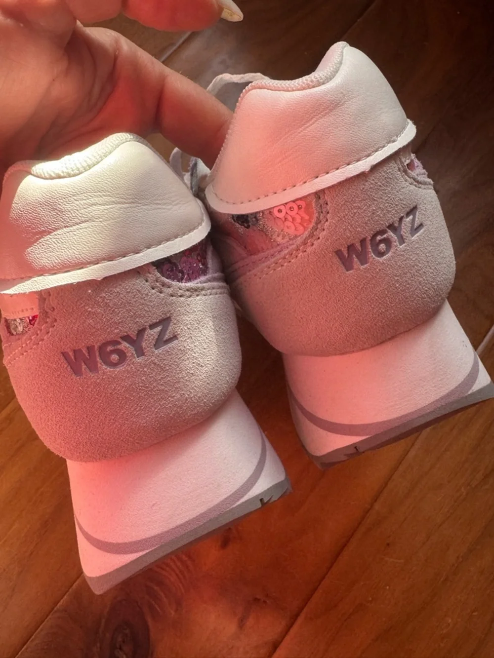 NWT W6yz Wizz Deva Grey Lilac Platform Sneakers Women Sz 7,5 - Picture 11 of 13